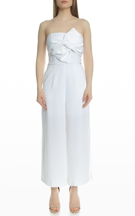 GUESS-Γυναικεία ολόσωμη φόρμα GUESS PIPER λευκή